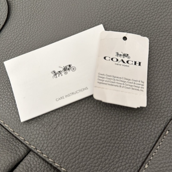 Coach Metropolitan Heather Gray Leather Messenger Bag Laptop Bag Crossbody 55552 - Picture 13 of 13